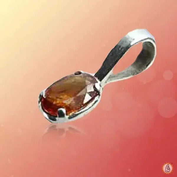 Saturn's Hessonite Gomed Oval Honey-Brown Pendant | Brahmatells by Brahmatells