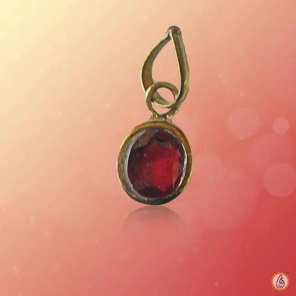 Saturn's Hessonite Gomed Oval Pendant - Astrological Elegance | Brahmatells by Brahmatells