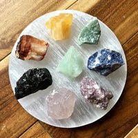 Brahmatells Selenite Charging Plate with Om Engraving - 8cm by Brahmatells