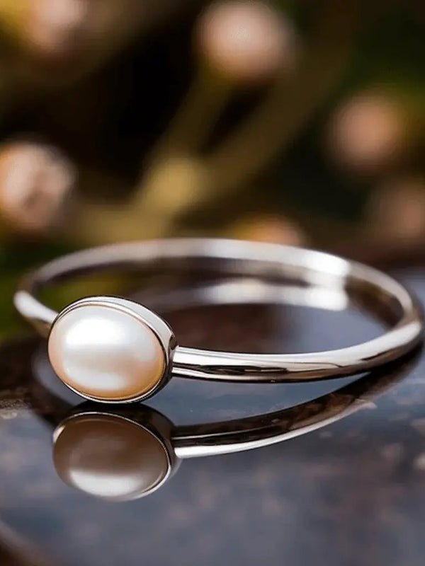 Serene Pearl Cream Ring - Lunar Grace | Brahmatells by Brahmatells