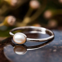 Serene Pearl Cream Ring - Lunar Grace | Brahmatells by Brahmatells