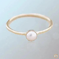 Serene Pearl Cream Ring - Lunar Grace | Brahmatells by Brahmatells