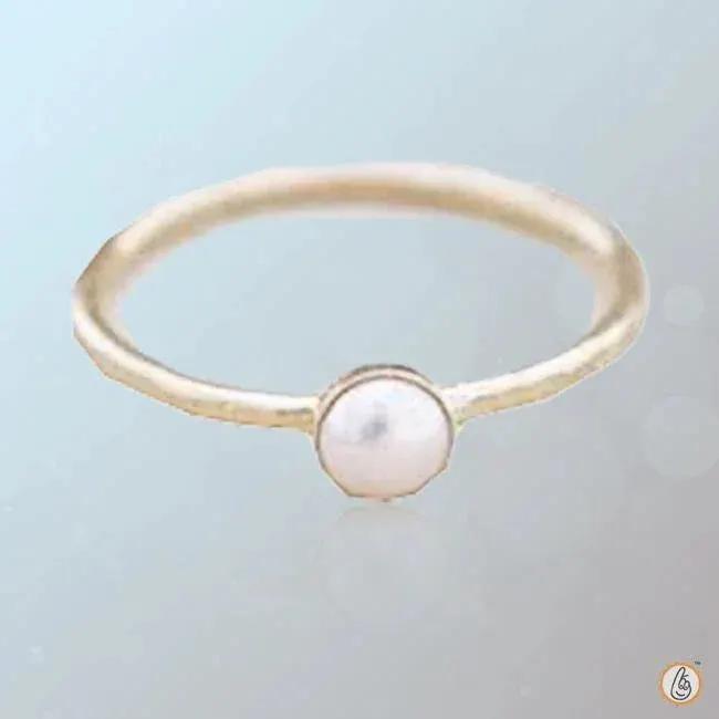 Serene Pearl Cream Ring - Lunar Grace | Brahmatells by Brahmatells