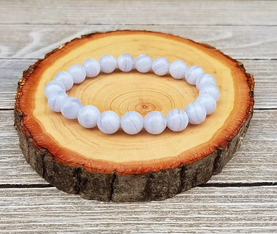 Serenity Blue Lace Agate Bracelet | Brahmatells by Brahmatells