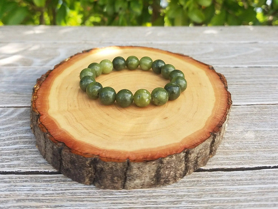 Serpentine Gemstone Bracelet – Grounding & Balance by Brahmatells