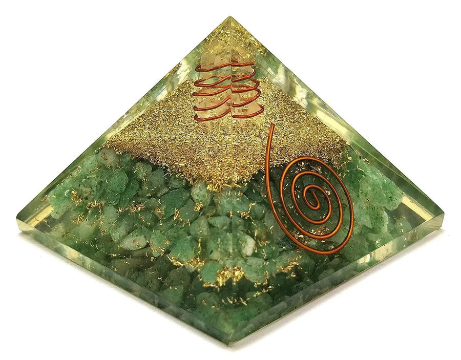 Seven Chakra Energy Generator Pyramid For Vastu Correction - Panchmukhi Rudraksha - Reiki Chakra - Flower of Life Om Symbol for Meditation & Healing (Brown) by Brahmatells