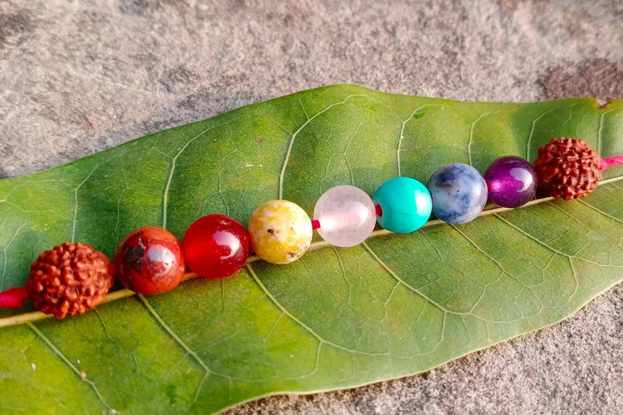 Seven Chakra With 5 Mukhi Rudraksha by Brahmatells