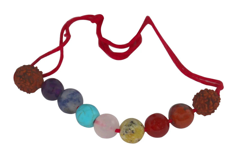 Seven Chakra With 5 Mukhi Rudraksha by Brahmatells