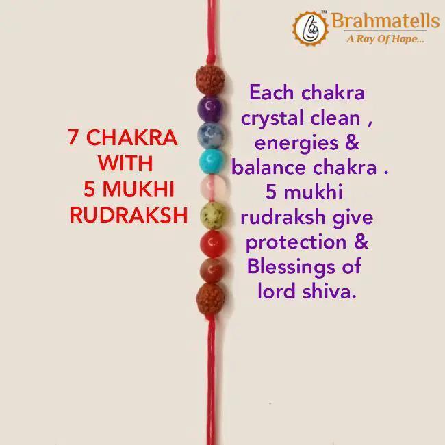 Seven Chakra With 5 Mukhi Rudraksha by Brahmatells