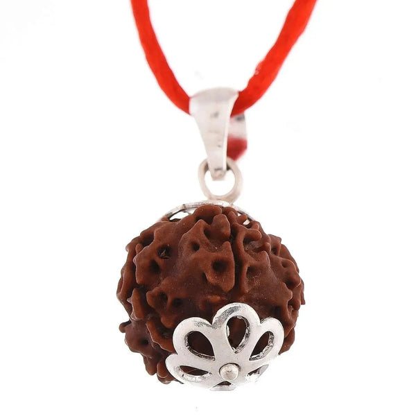 Seven Mukhi Rudraksha Silver Pendant - Unlock Prosperity & Health | Brahmatells by Brahmatells