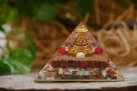 Shree Shri Yantra Pyramid for Wealth and Prosperity, Healing Removing Negativity Positive Energy Vaastu and Feng Shui Stone by Brahmatells