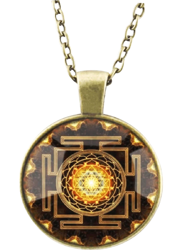 Shri Yantra Brass Pendant by Brahmatells