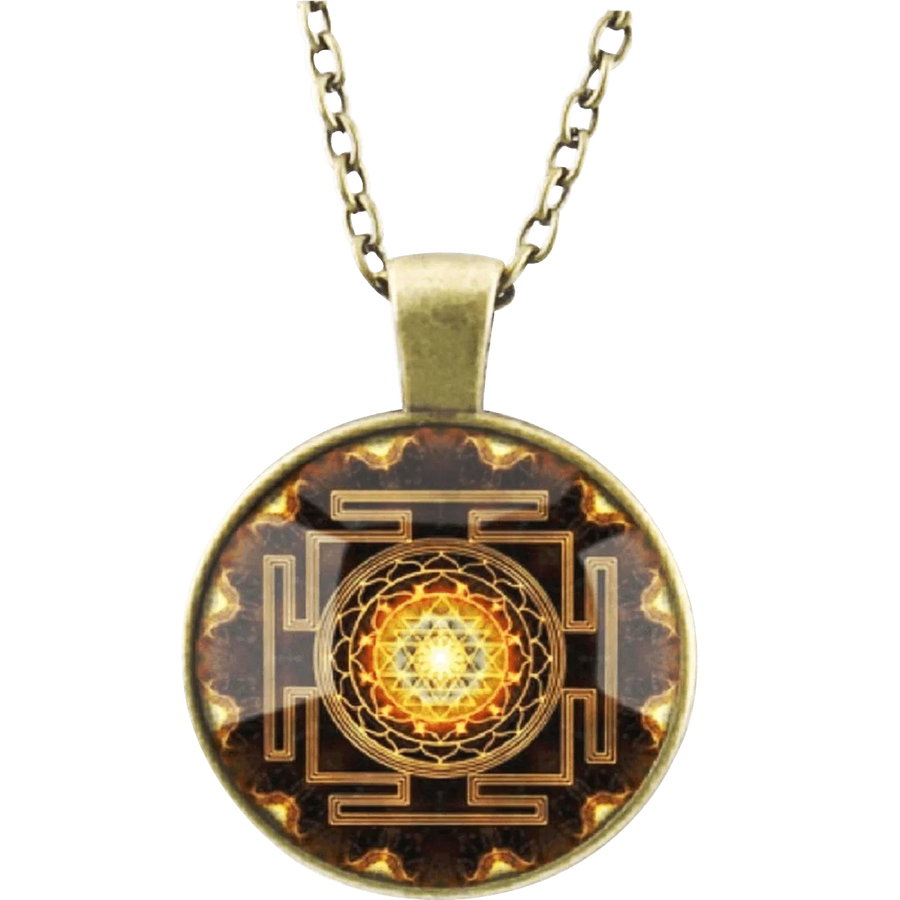 Shri Yantra Brass Pendant by Brahmatells