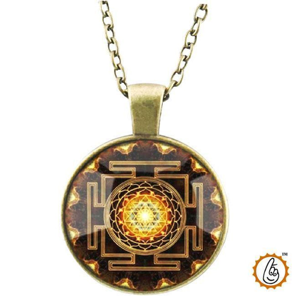 Shri Yantra Brass Pendant by Brahmatells