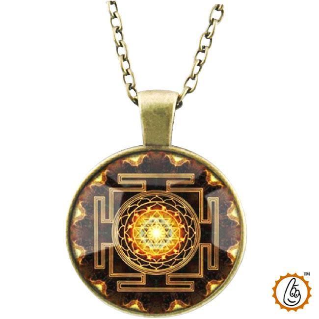 Shri Yantra Brass Pendant by Brahmatells