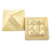 Shriparni Sriparni Wooden Pyramid 3" with Base Vastu Pyramid Plate for Home & Office Temple (Multiple Vastu Uses) by Brahmatells