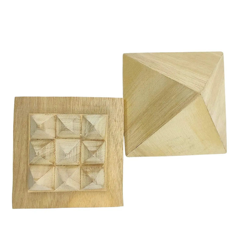 Shriparni Sriparni Wooden Pyramid 3" with Base Vastu Pyramid Plate for Home & Office Temple (Multiple Vastu Uses) by Brahmatells