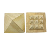 Shriparni Sriparni Wooden Pyramid 3" with Base Vastu Pyramid Plate for Home & Office Temple (Multiple Vastu Uses) by Brahmatells