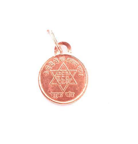 Shukra Yantra Locket, Copper Shukra Yantra Pendent with Dori by brahmatells