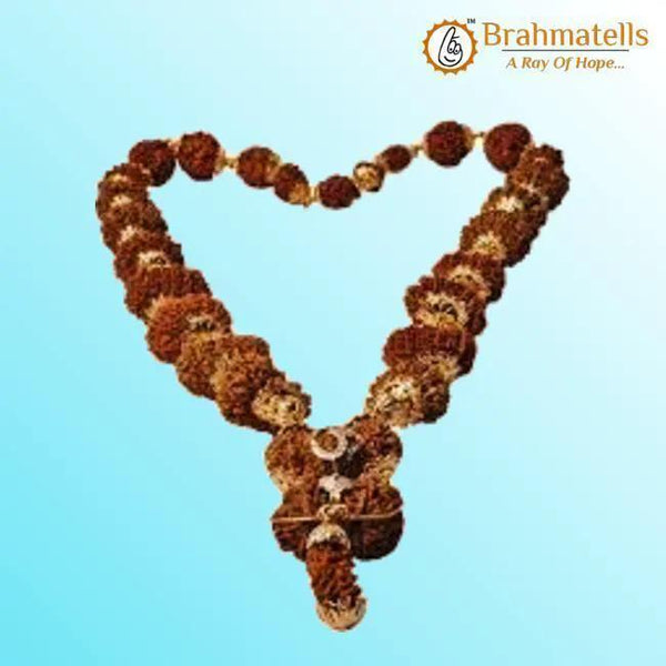 Siddha Mala with 1-14 Mukhi, Ganesh & Gaurishankar Rudraksha - Unique Vedic Accessory | Brahmatells by Brahmatells