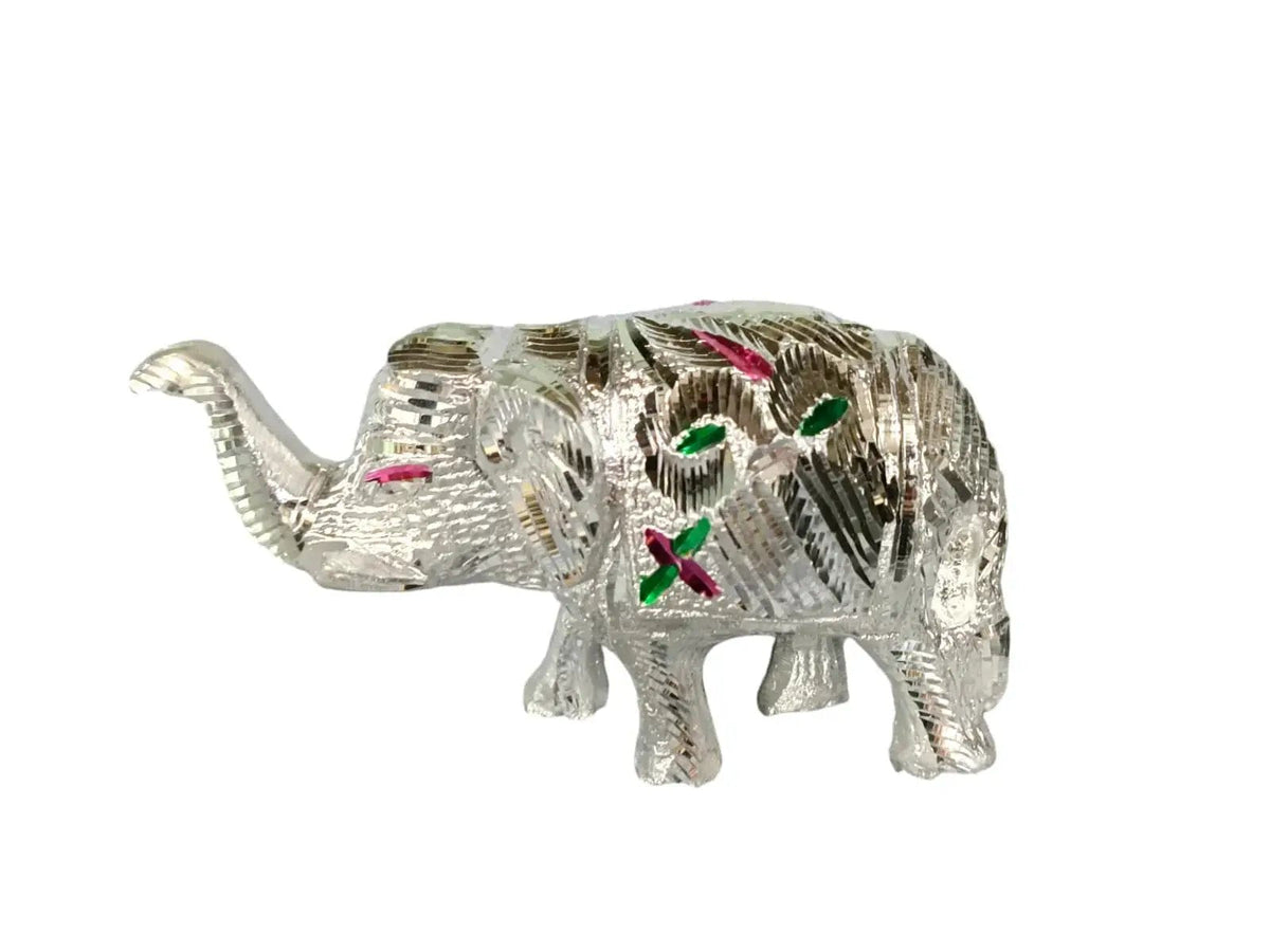 Silver Elephant Statue for Protection & Spiritual Growth | Brahmatells by Brahmatells