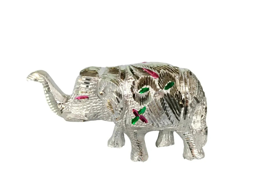 Silver Elephant Statue for Protection & Spiritual Growth | Brahmatells by Brahmatells