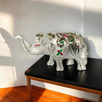 Silver Elephant Statue for Protection & Spiritual Growth | Brahmatells by Brahmatells