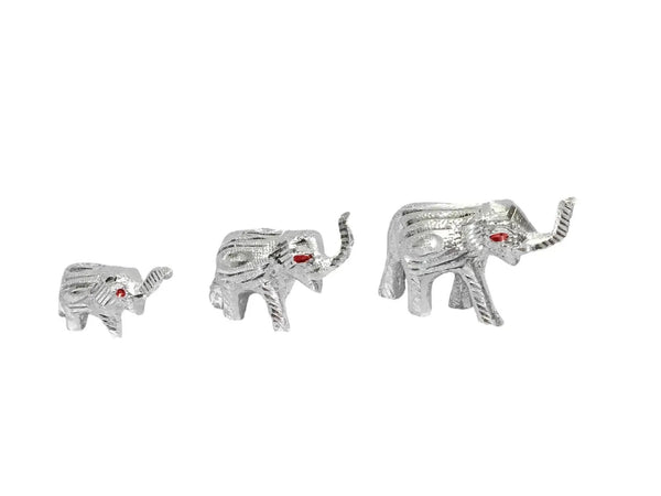Silver Elephant Statue for Protection & Spiritual Growth | Brahmatells by Brahmatells
