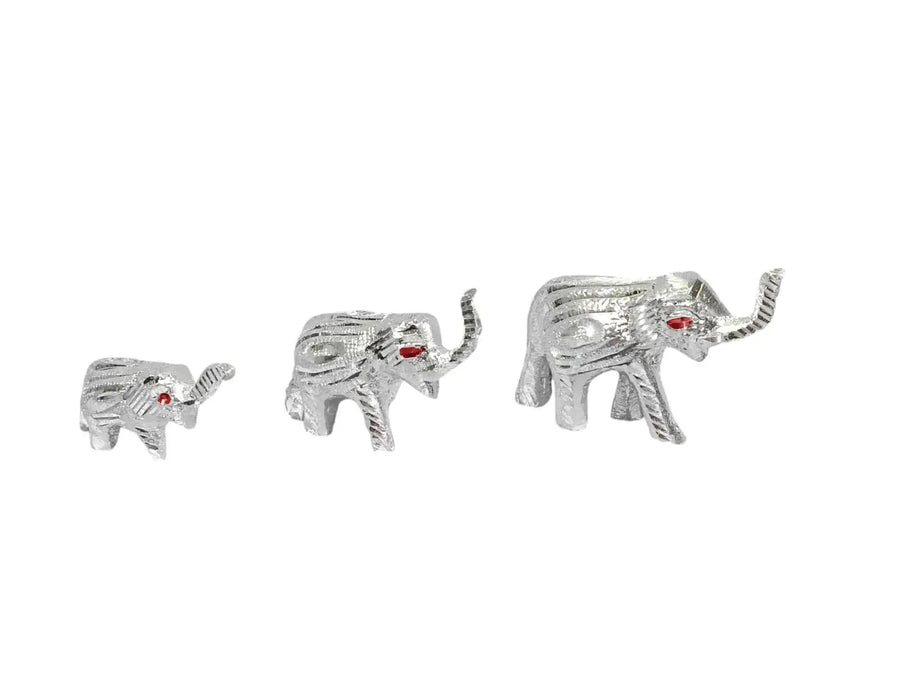 Silver Elephant Statue for Protection & Spiritual Growth | Brahmatells by Brahmatells