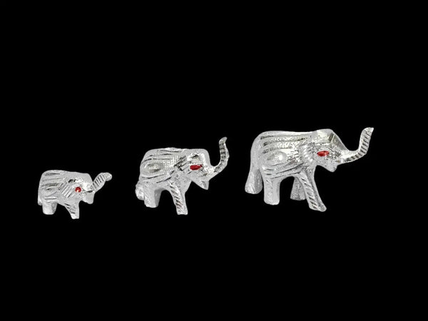 Silver Elephant Statue for Protection & Spiritual Growth | Brahmatells by Brahmatells
