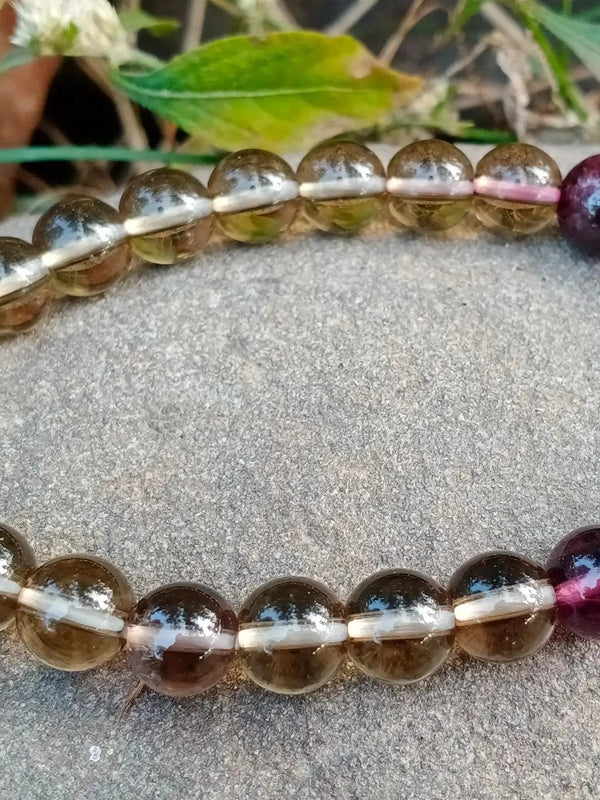 Smoky Quartz Seven Chakra Bracelet - Grounding & Balance | Brahmatells by Brahmatells