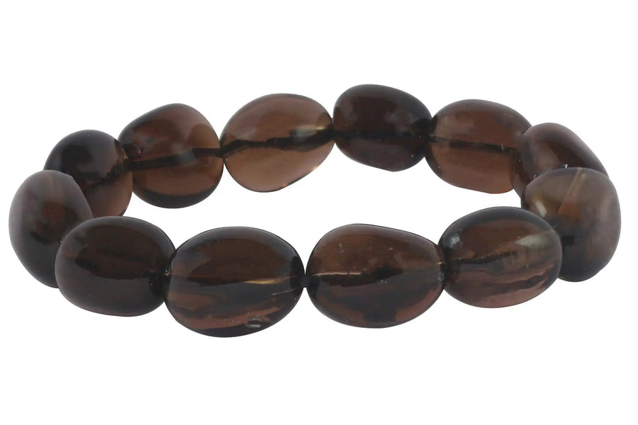 Smoky Quartz Tumble Bracelet for Grounding & Balance | Brahmatells by Brahmatells