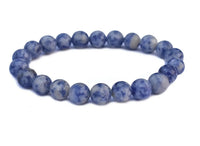 Sodalite Chakra Healing Bracelet - 8mm Faceted Diamond Cut Beads by Brahmatells