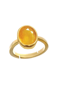 Soft-Oval Honey-Yellow Sapphire Ring - Jupiter's Harmony | Brahmatells by Brahmatells