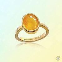 Soft-Oval Honey-Yellow Sapphire Ring - Jupiter's Harmony | Brahmatells by Brahmatells