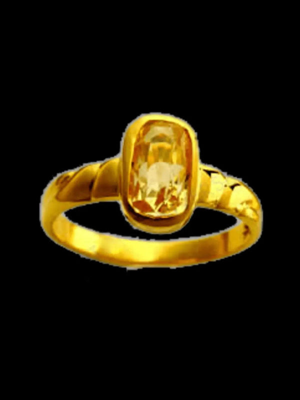 Soft-Square Yellow Sapphire Ring - Jupiter's Blessing | Brahmatells by Brahmatells