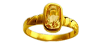 Soft-Square Yellow Sapphire Ring - Jupiter's Blessing | Brahmatells by Brahmatells