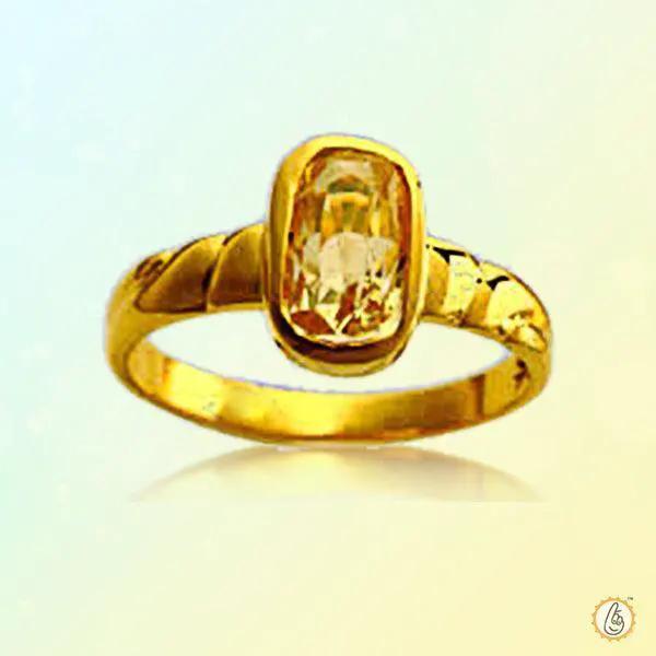 Soft-Square Yellow Sapphire Ring - Jupiter's Blessing | Brahmatells by Brahmatells