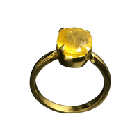 Soft-Square Yellow Sapphire Ring - Jupiter's Blessing | Brahmatells by Brahmatells