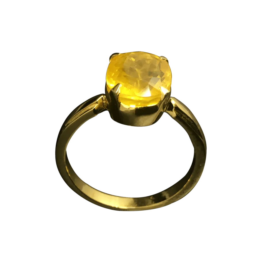 Soft-Square Yellow Sapphire Ring - Jupiter's Blessing | Brahmatells by Brahmatells
