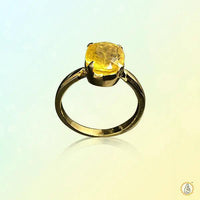 Soft-Square Yellow Sapphire Ring - Jupiter's Blessing | Brahmatells by Brahmatells