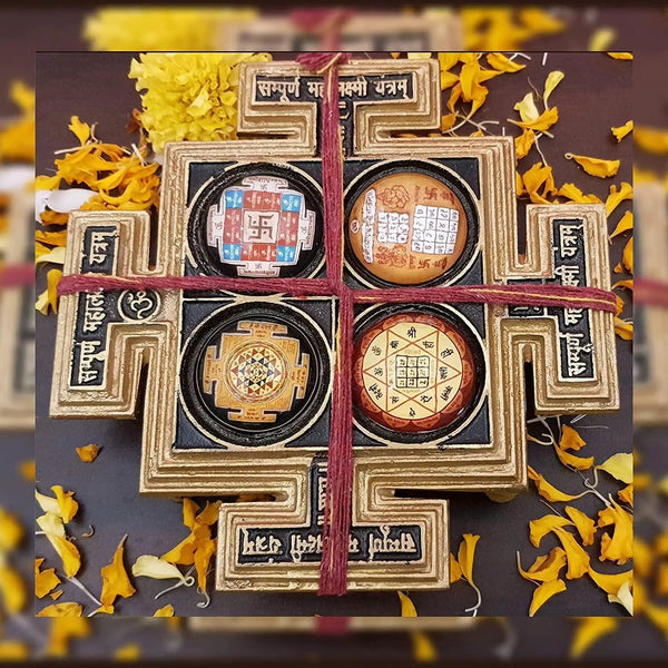Sri Sampurna Mahalakshmi Puja Yantra Brass Chowki || Diwali Laxmi Pujan ,Pooja Mandir Vastu Yantram by Brahmatells