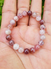 Strawberry Quartz Bracelet – Pink Crystal for Heart Energy by Brahmatells