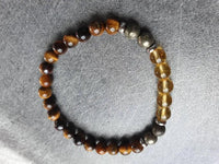 Success Bracelet – Citrine, Pyrite & Tiger Eye Stones by Brahmatells