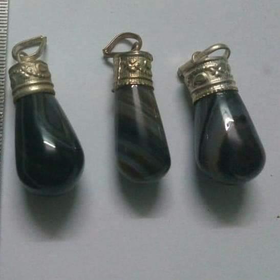 Brahmatells Sulemani Akik Black Chalcedony Gemstone by Brahmatells