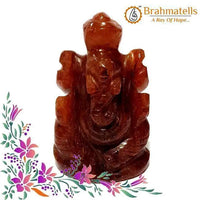 Sunstone Ganesha Idol: Radiate Positivity & Prosperity | Brahmatells by Brahmatells