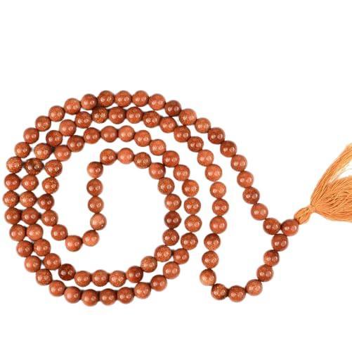 Sunstone Mala 108 Beads - Enhance Meditation & Spirituality | Brahmatells by Brahmatells