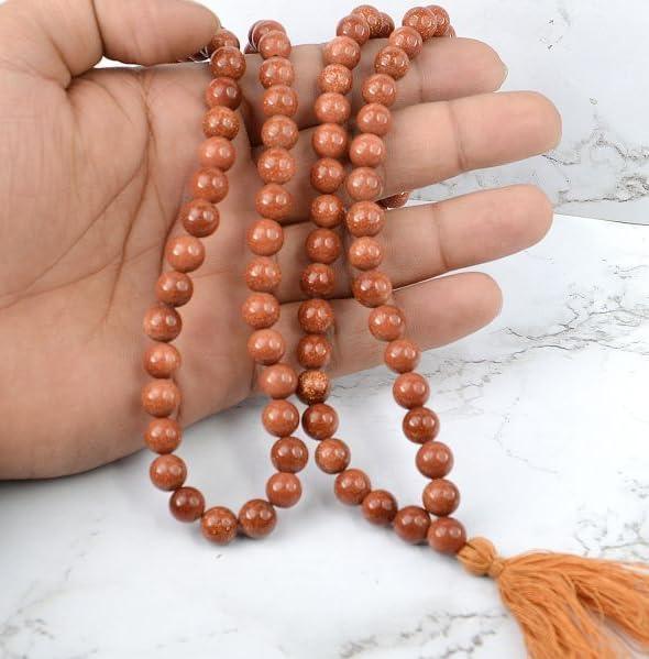 Sunstone Mala 108 Beads - Enhance Meditation & Spirituality | Brahmatells by Brahmatells