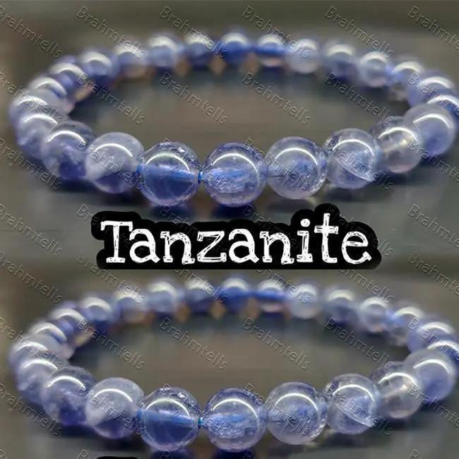 Brahmatells Tanzanite Beaded Bracelet – Natural Gemstone Elegance by Brahmatells