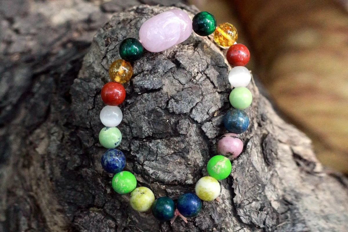 Taurus Zodiac Rose Quartz Bracelet - Venusian Love & Harmony - Brahmatells by Brahmatells